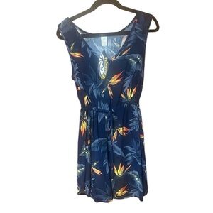 Palmwave Hawaii Tropical Print Sleeveless Mini Dress